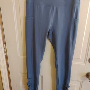 R.Sofia Active Women's High Waist  Leggings Size S 2 Large Side Pockets
